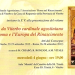 Presentazioni Atti su Egidio da Viterbo Presentazioni Atti su Egidio da Viterbo